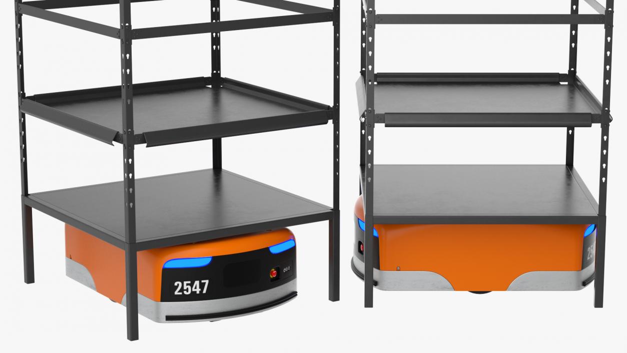 Amazon Kiva Warehouse Robot with Rack 3D