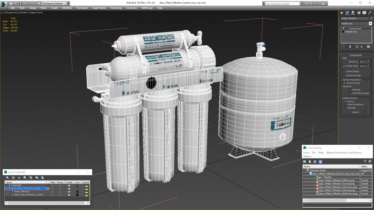 3D Apec Water Filtration System model