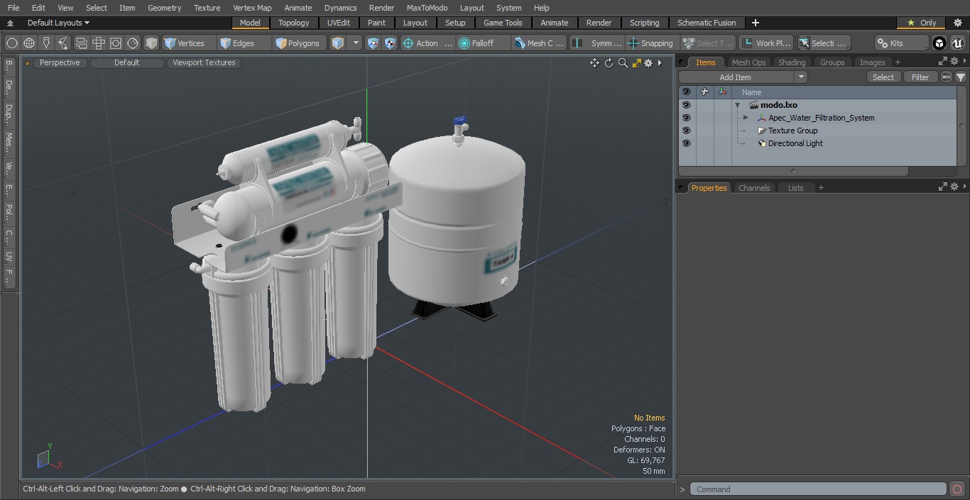 3D Apec Water Filtration System model