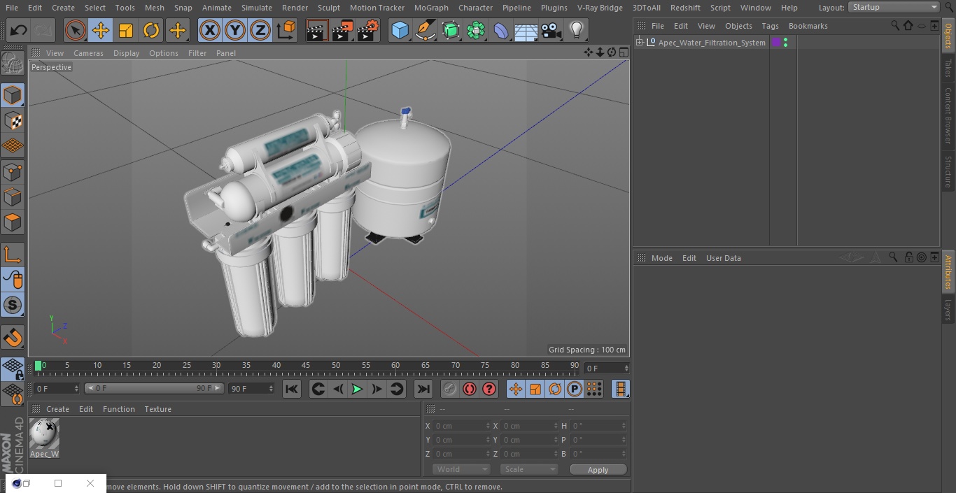 3D Apec Water Filtration System model