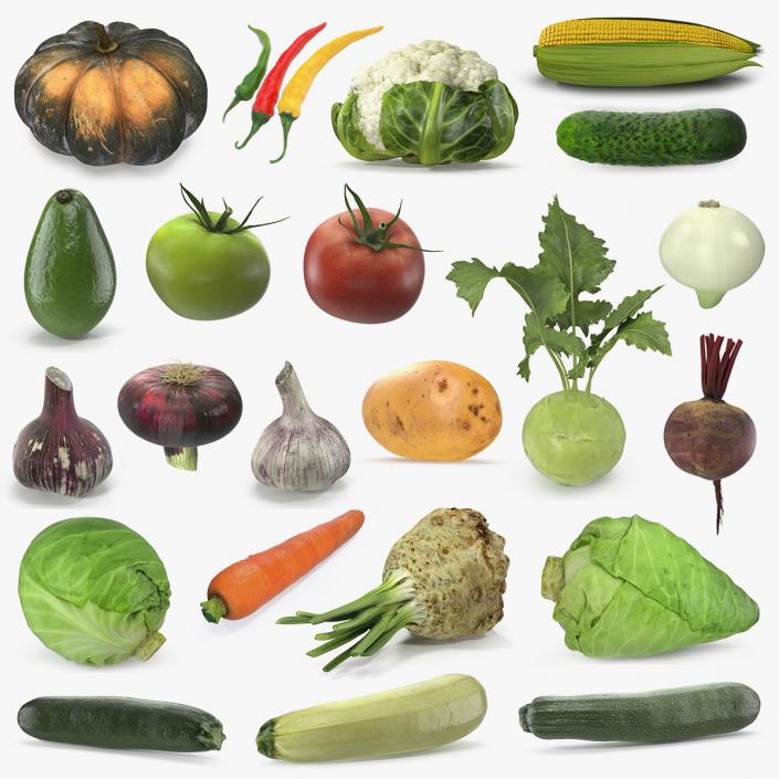 3D Vegetables Collection 2 model