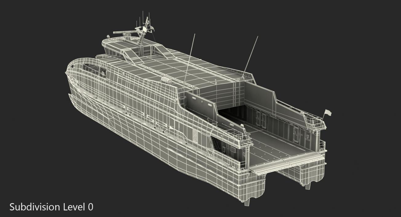 3D Damen Fast RoPax Ferry 4512 Kriola Rigged