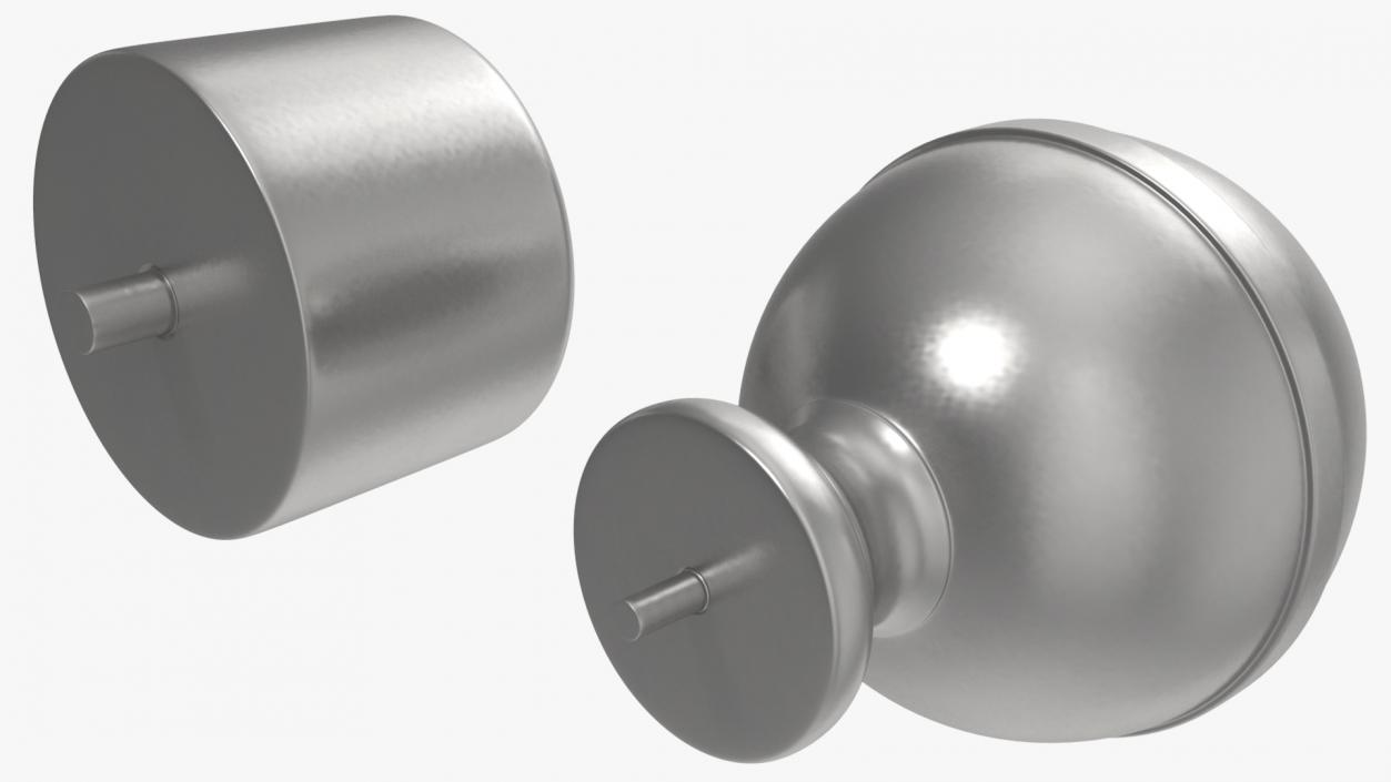 Silver Curtain Rods 3D model