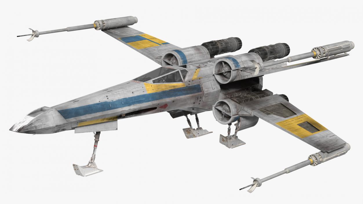 3D model X-Wing Starfighter Rigged