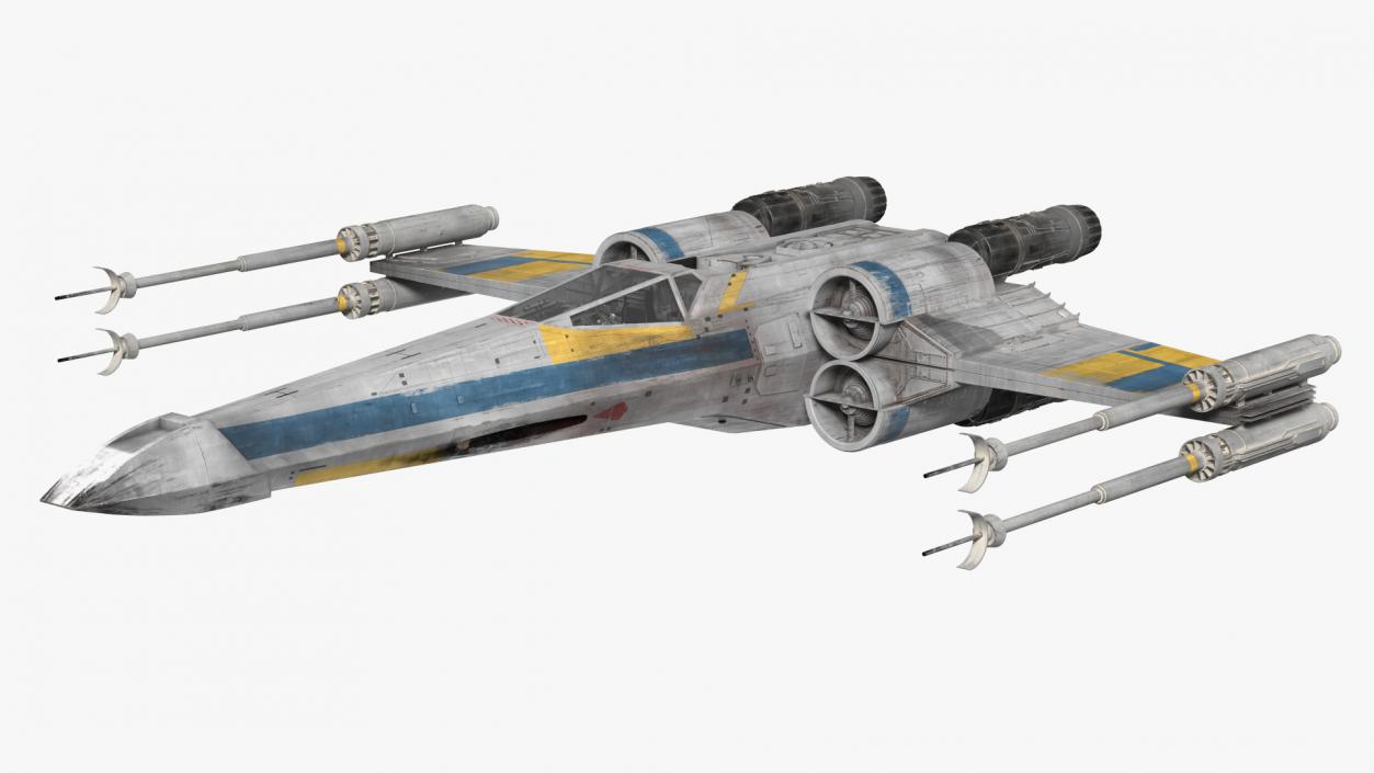 3D model X-Wing Starfighter Rigged