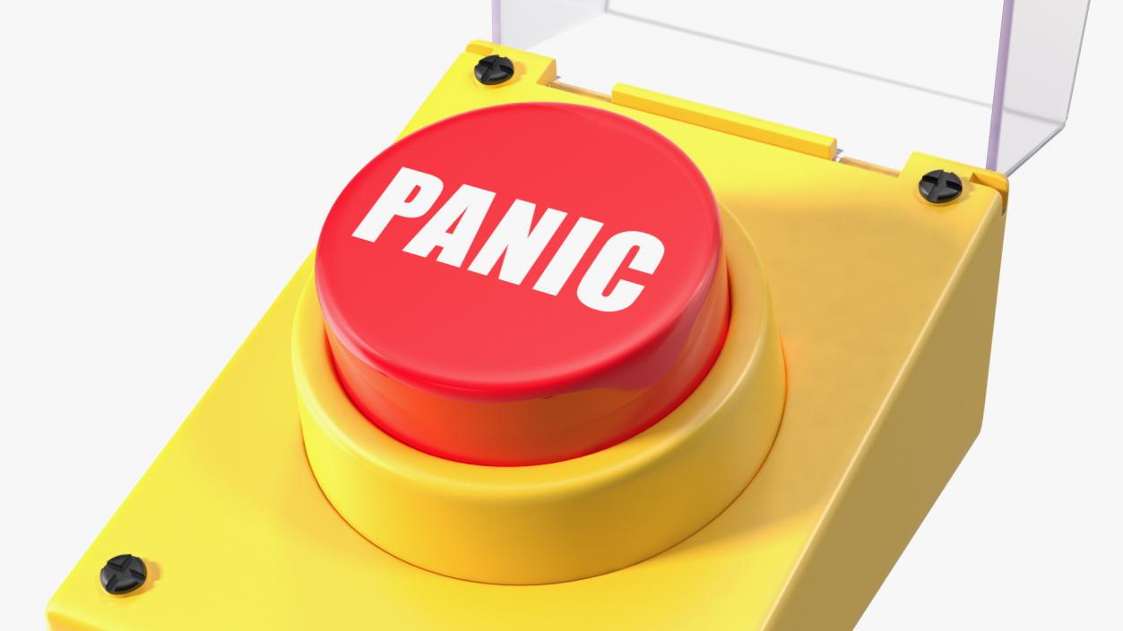 3D Red Panic Button