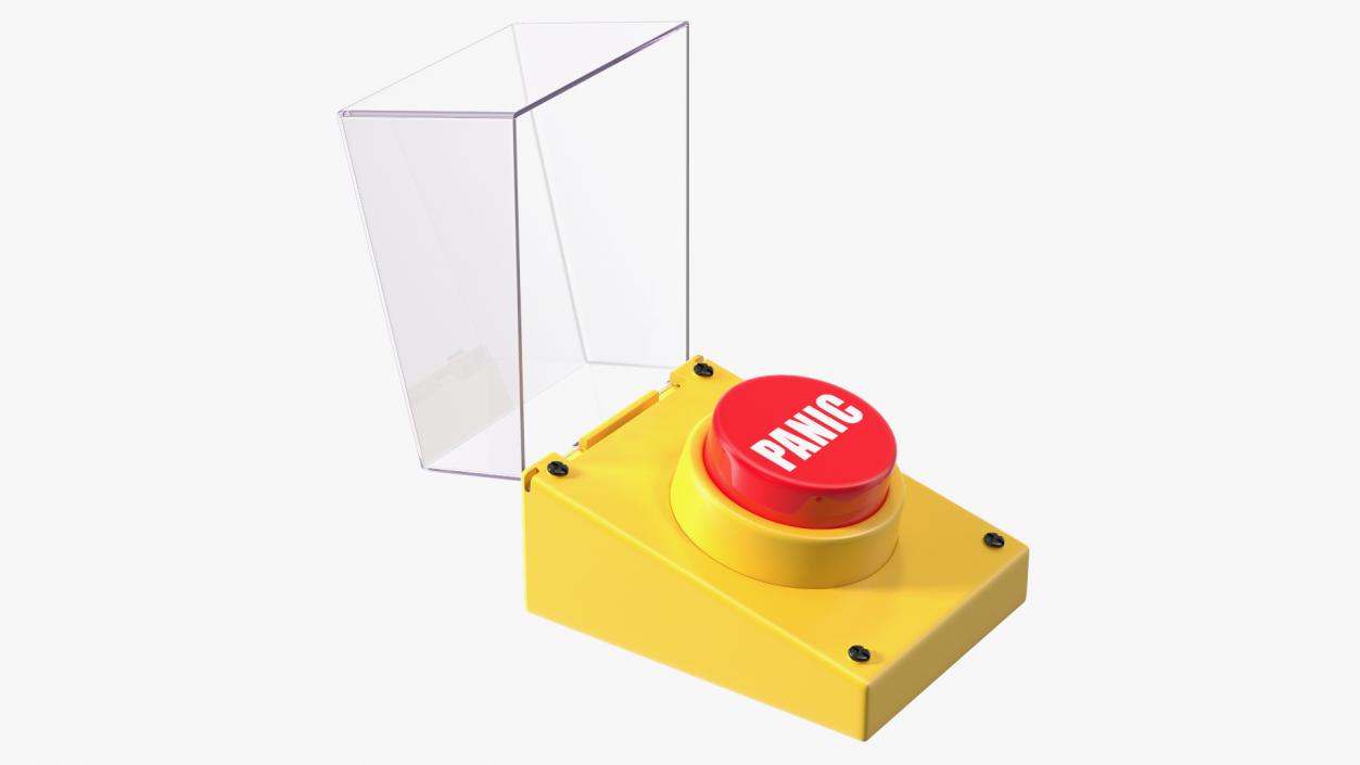 3D Red Panic Button