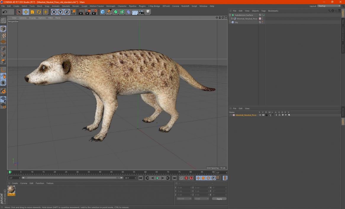 3D model Meerkat Neutral Pose