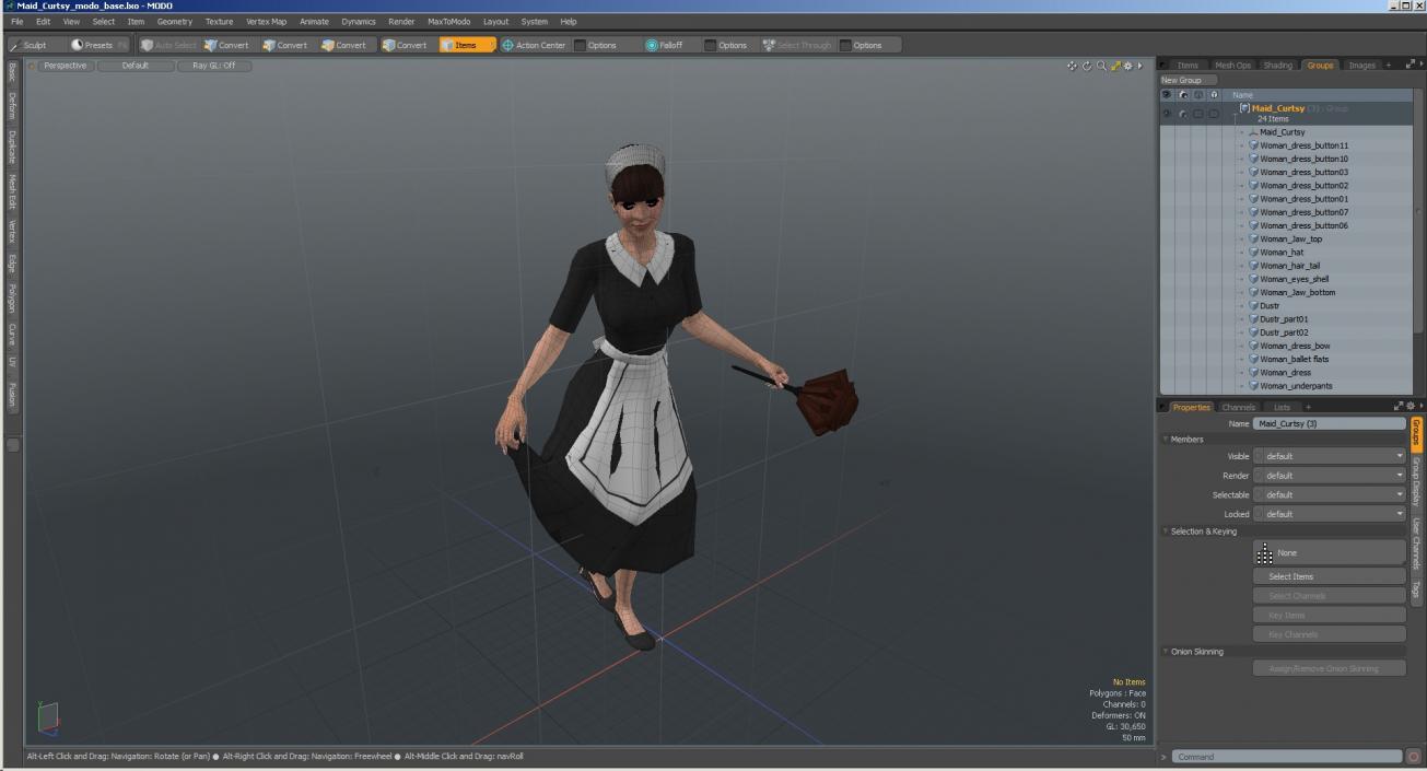 3D Maid Curtsy