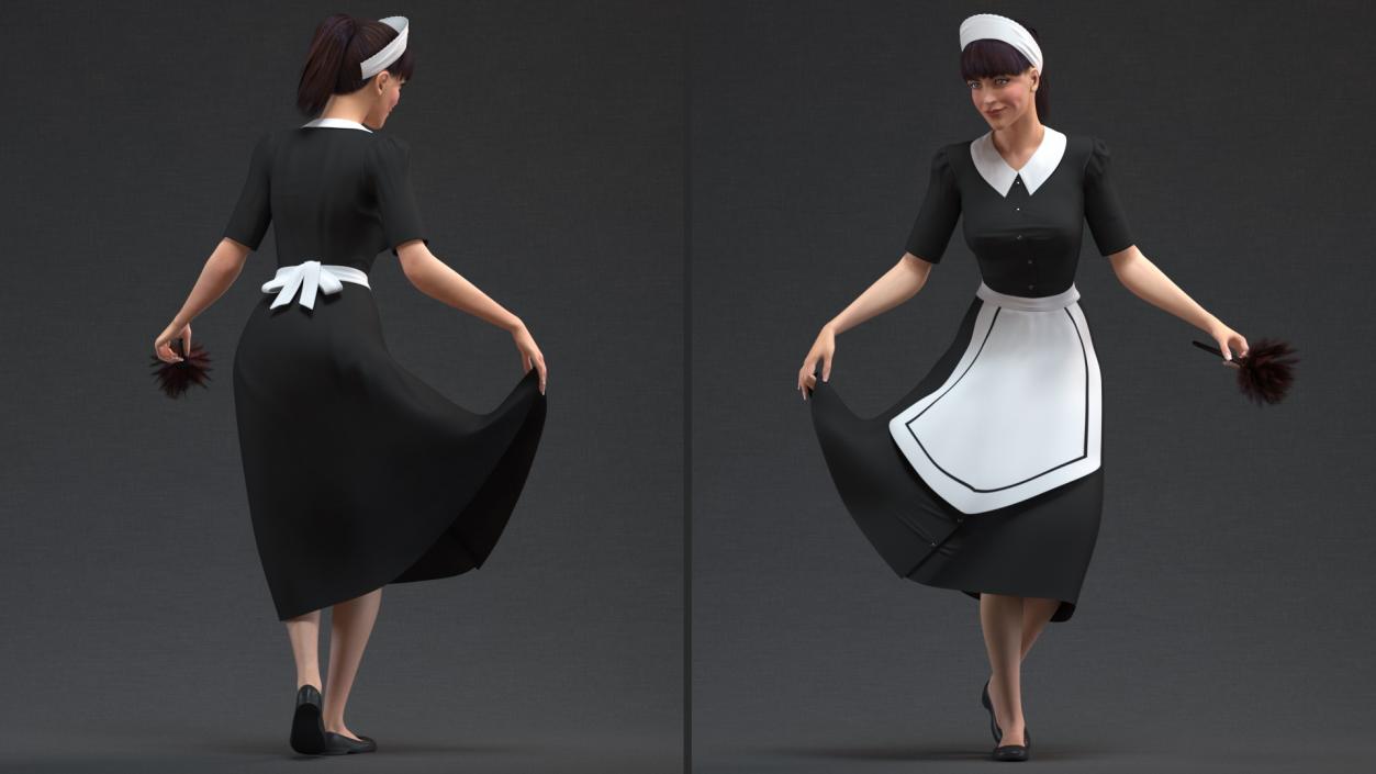 3D Maid Curtsy