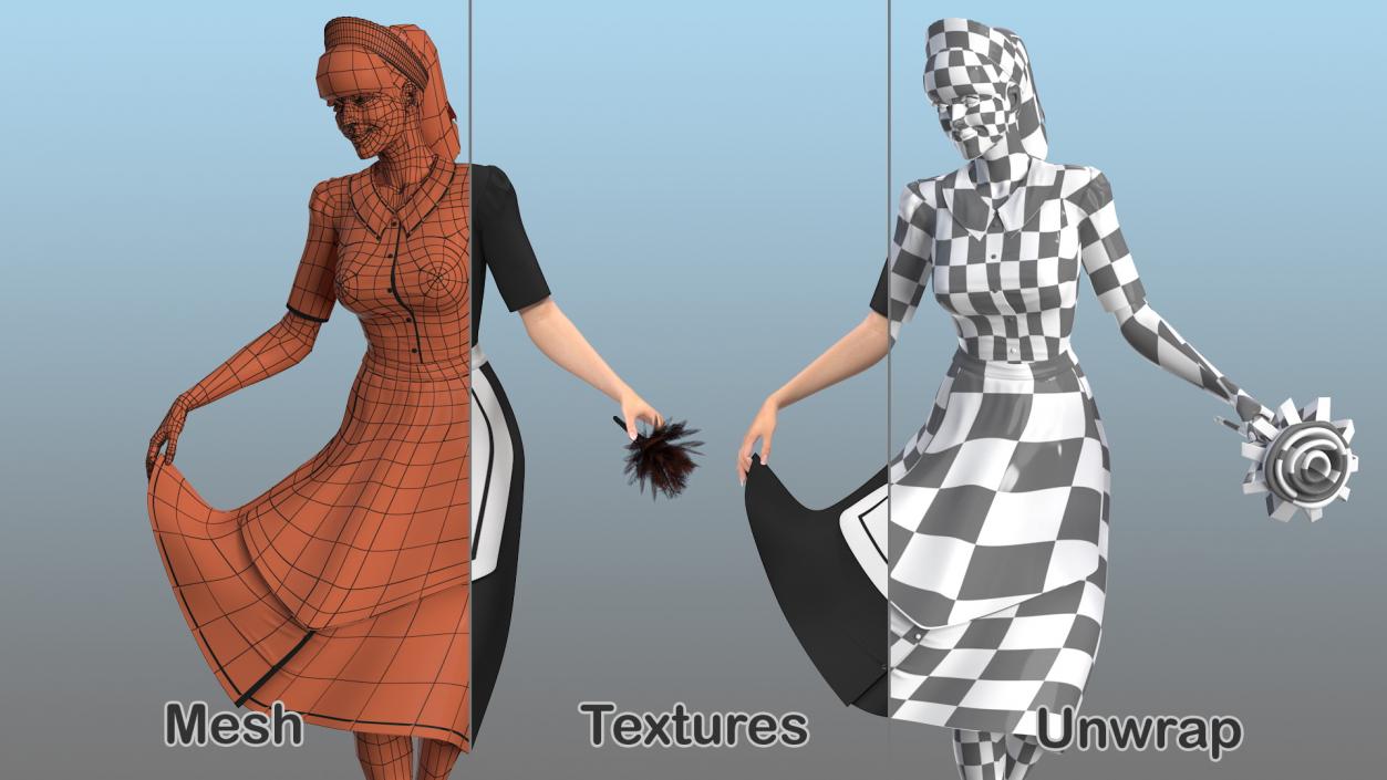 3D Maid Curtsy