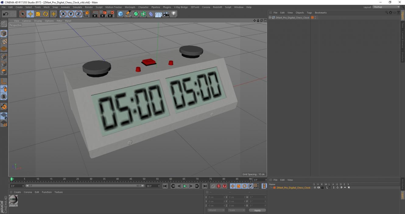 ZMart Pro Digital Chess Clock 3D model