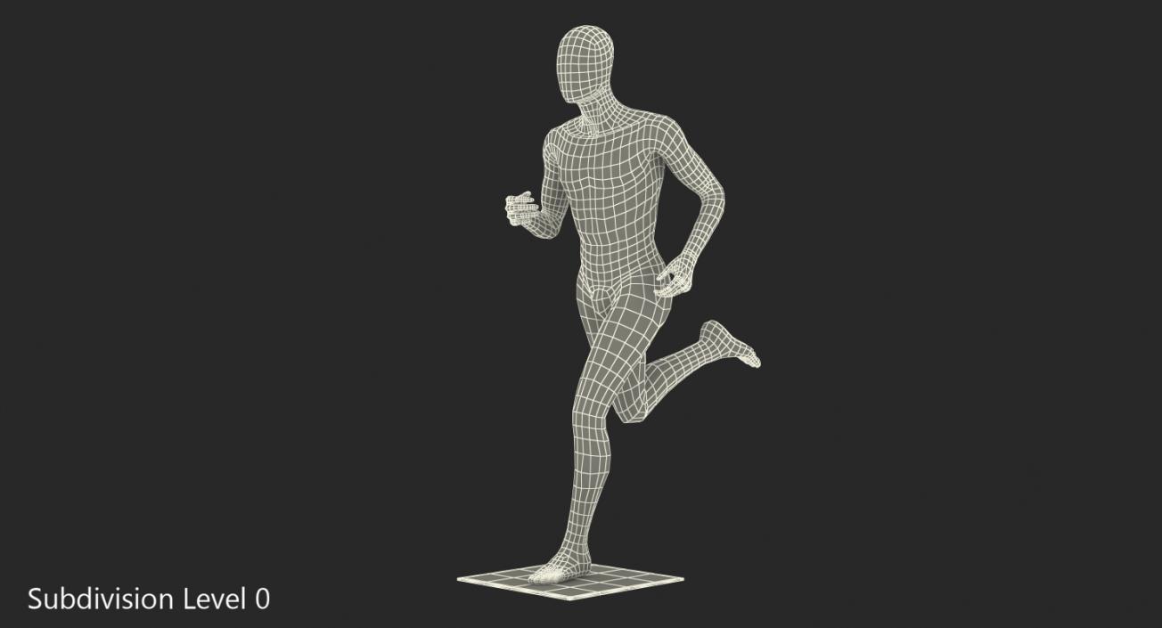 Running Male Mannequin 3D