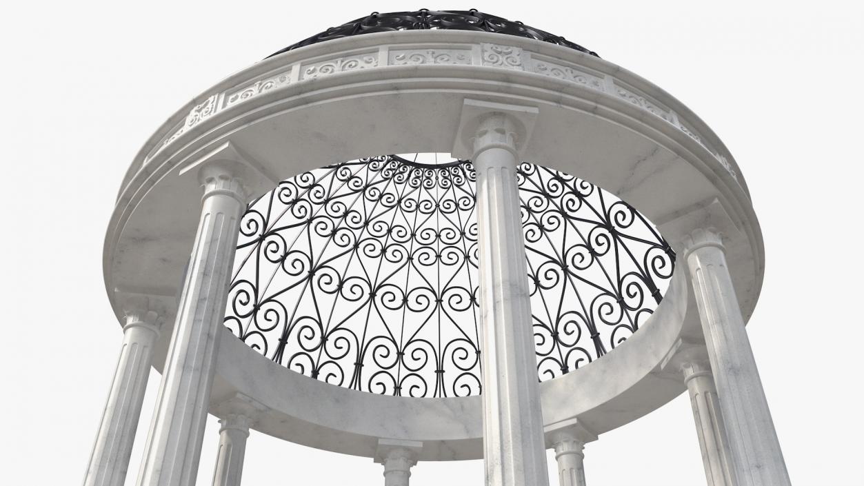 3D Marble Stone Garden Gazebo