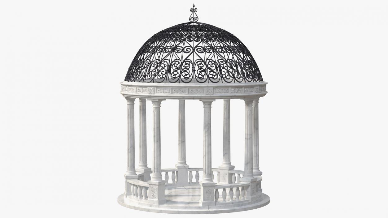 3D Marble Stone Garden Gazebo