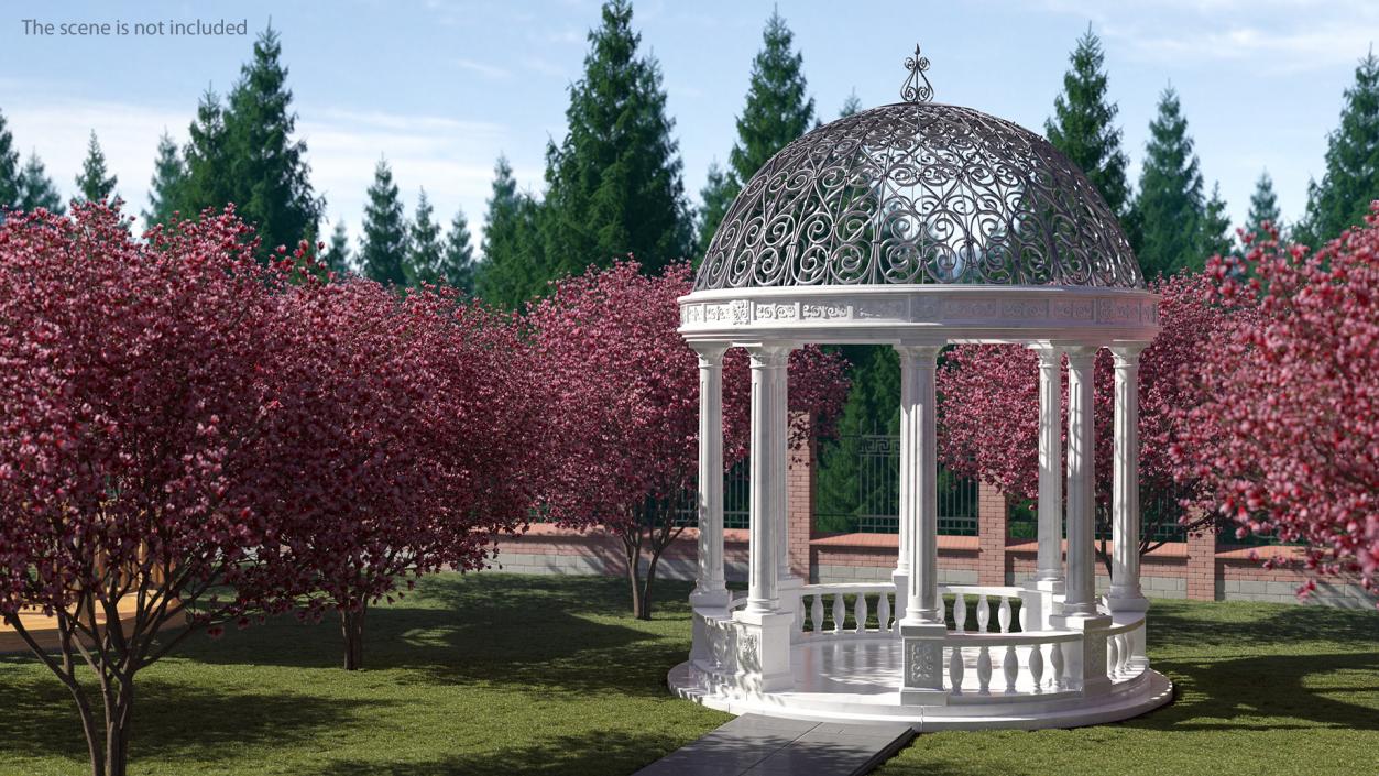 3D Marble Stone Garden Gazebo