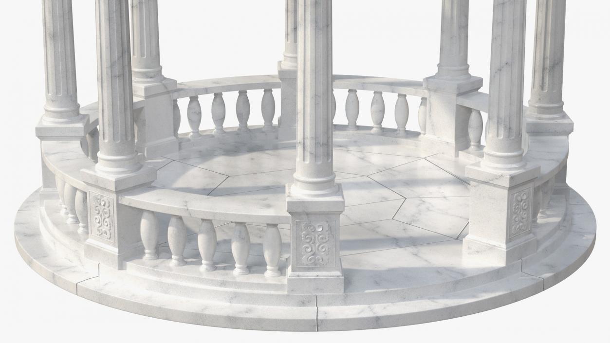 3D Marble Stone Garden Gazebo