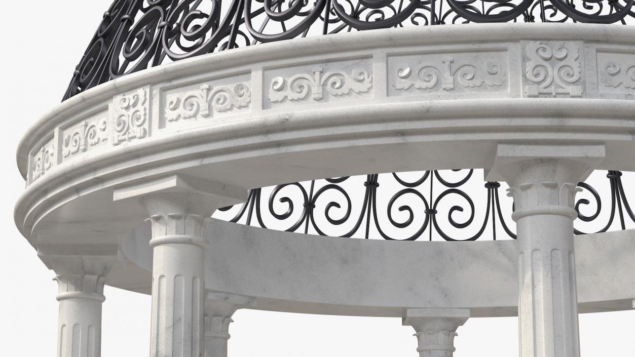 3D Marble Stone Garden Gazebo