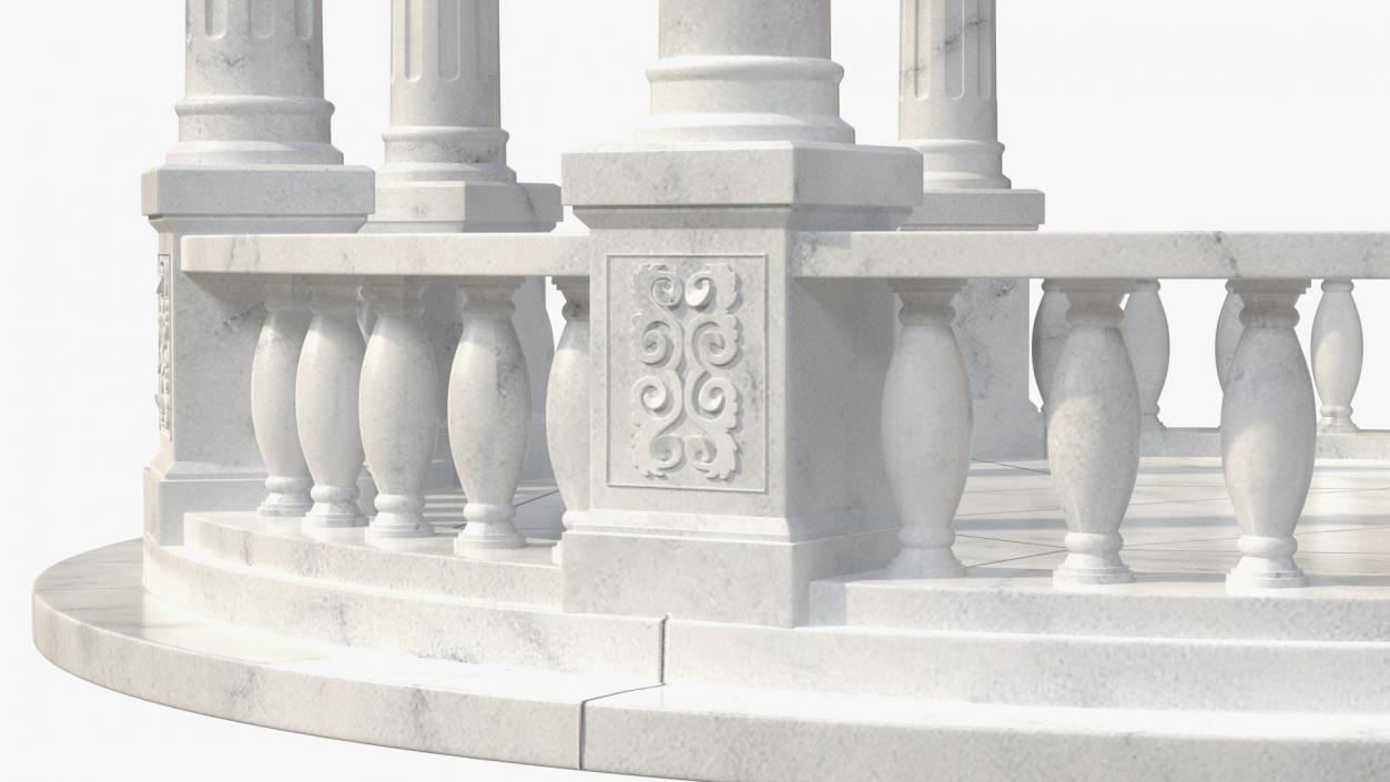 3D Marble Stone Garden Gazebo