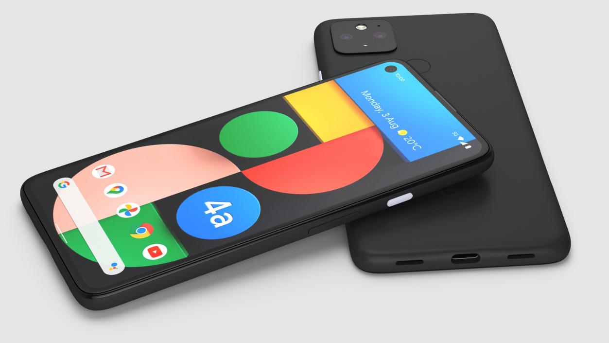 5G Mobile Phone Google Pixel 4a Just Black 3D