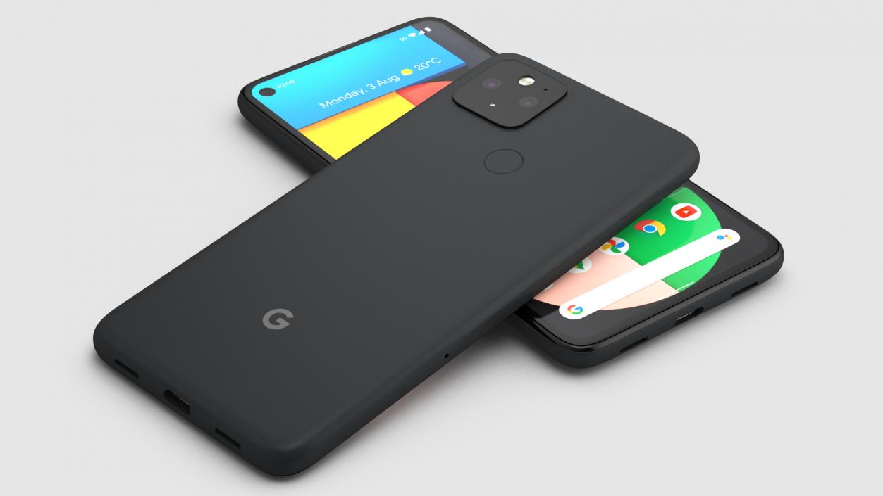 5G Mobile Phone Google Pixel 4a Just Black 3D