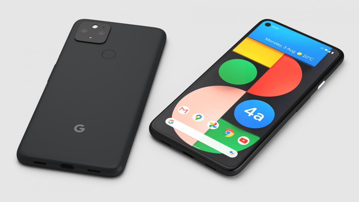 5G Mobile Phone Google Pixel 4a Just Black 3D