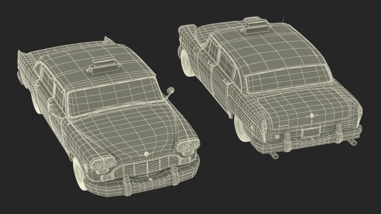 Classic Checker Taxi Cab 3D model