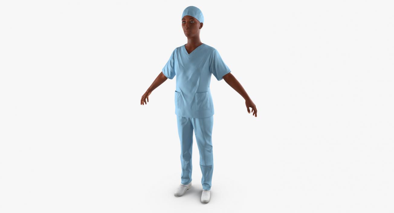 Afro American Nurse 3D model