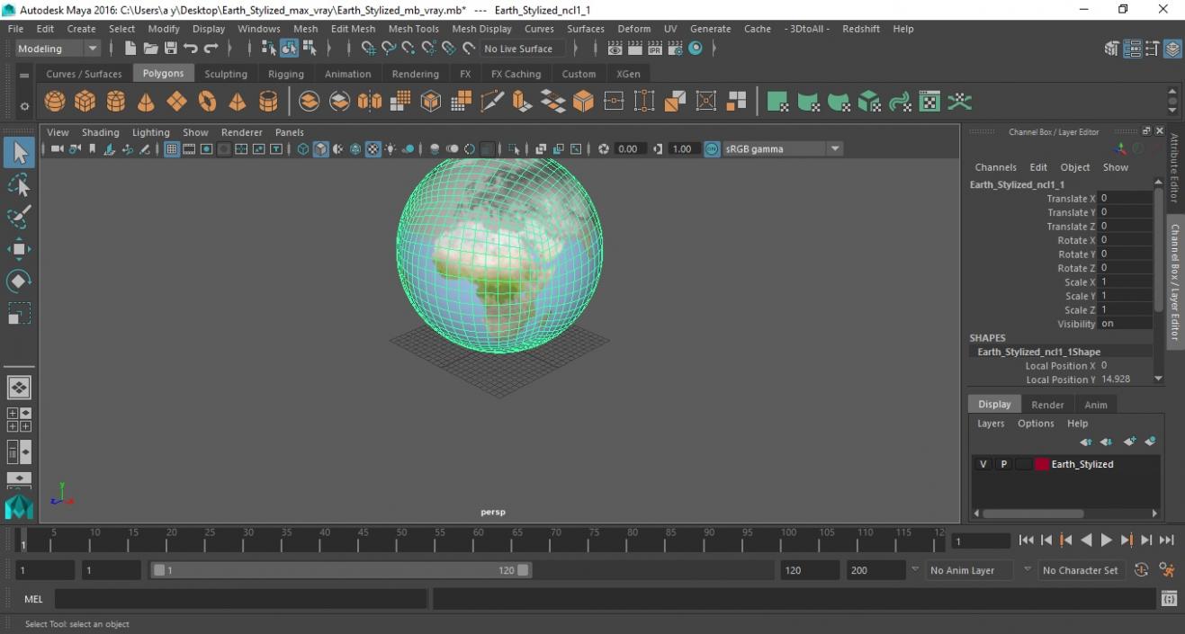 Earth Stylized 3D model