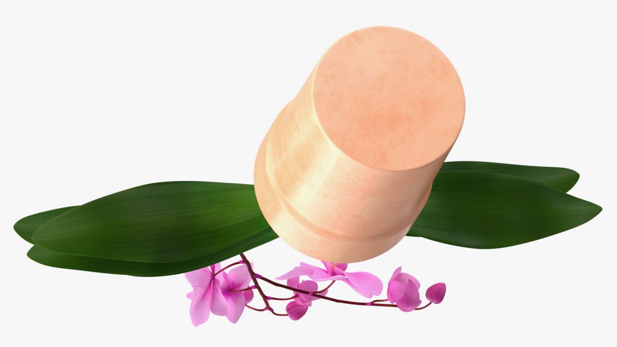 3D model Clay Pot with Pink Orchid