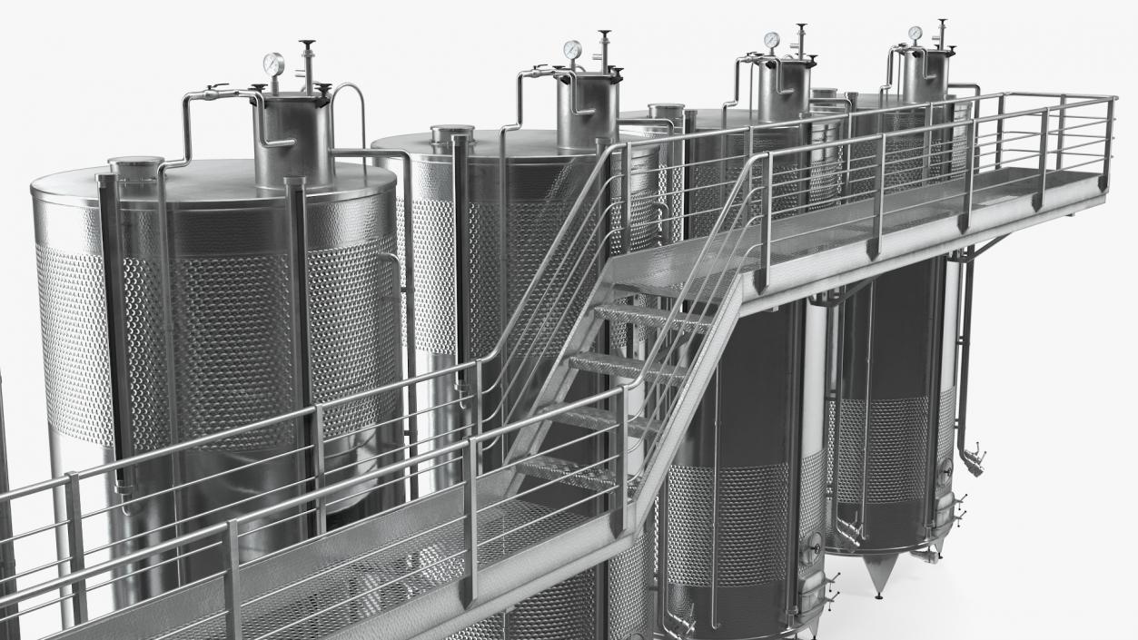 Winemaking Factory Equipment Collection 3D model