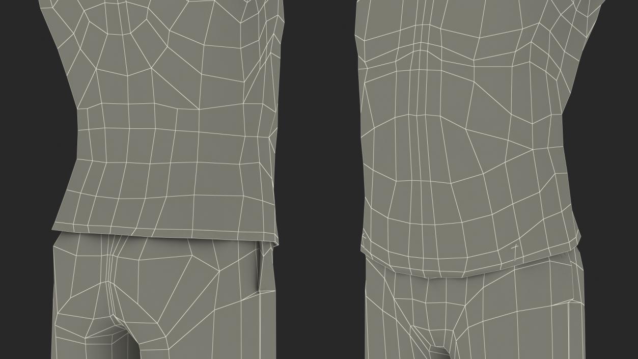 3D model Asian Man Home Style Clothes Rigged