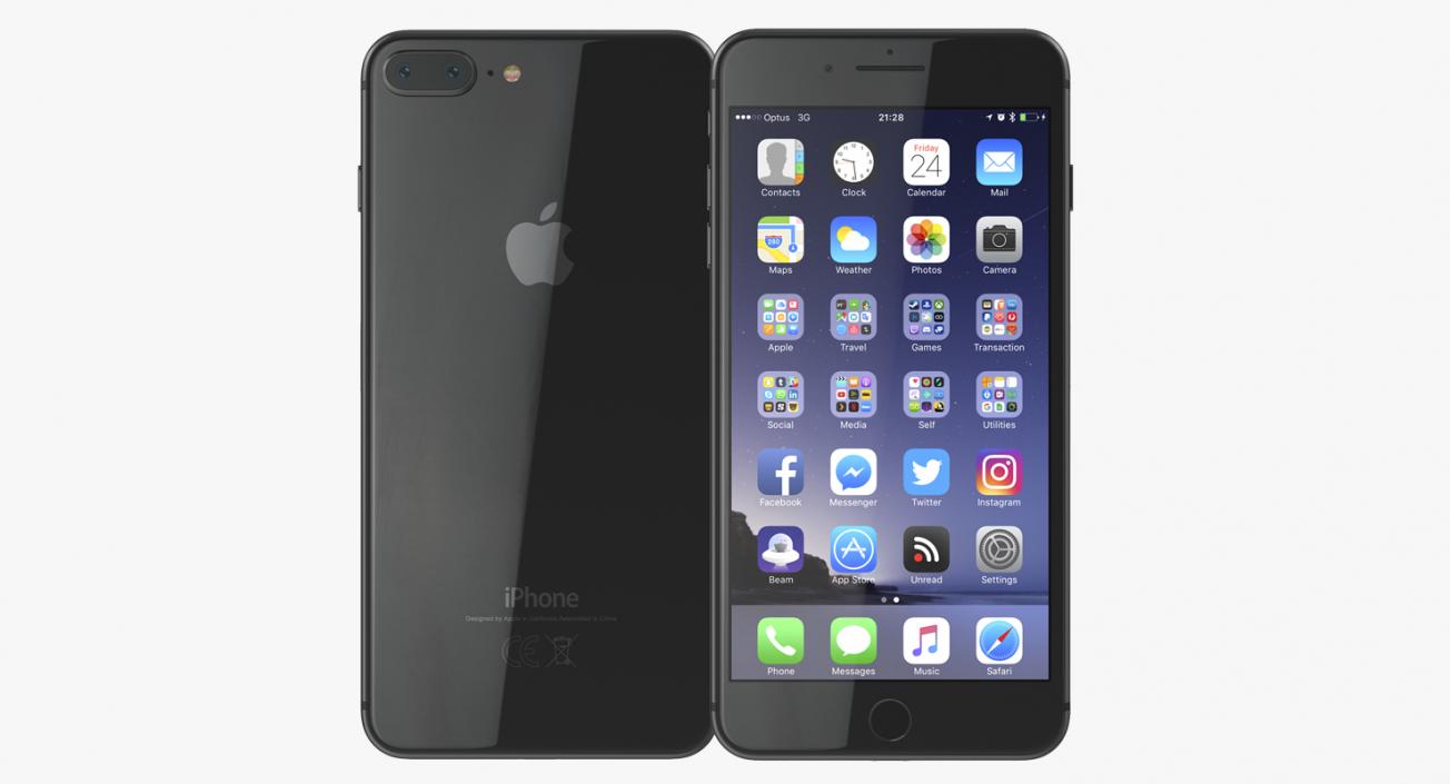 iPhone 8 Plus Black 3D model