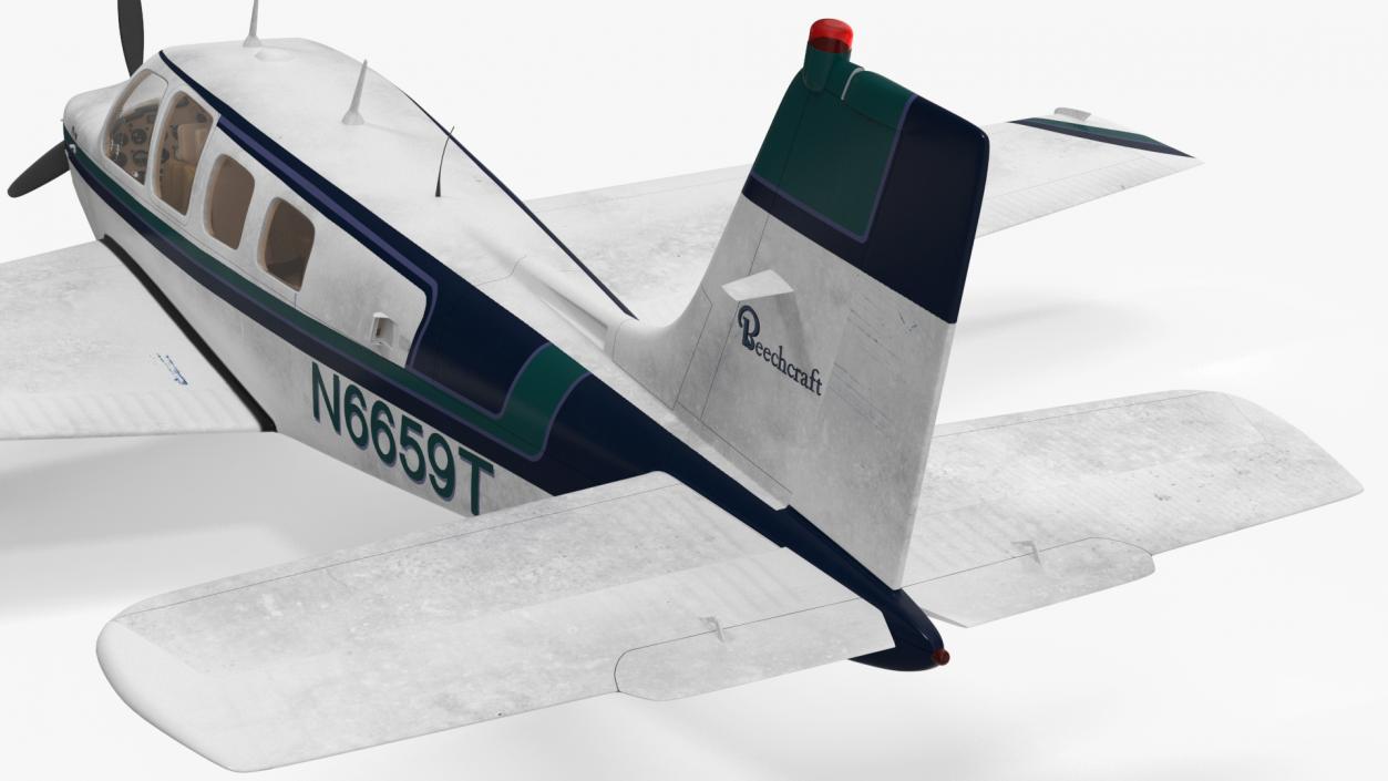 Single Engine Light Aircraft Beechcraft Bonanza 3D