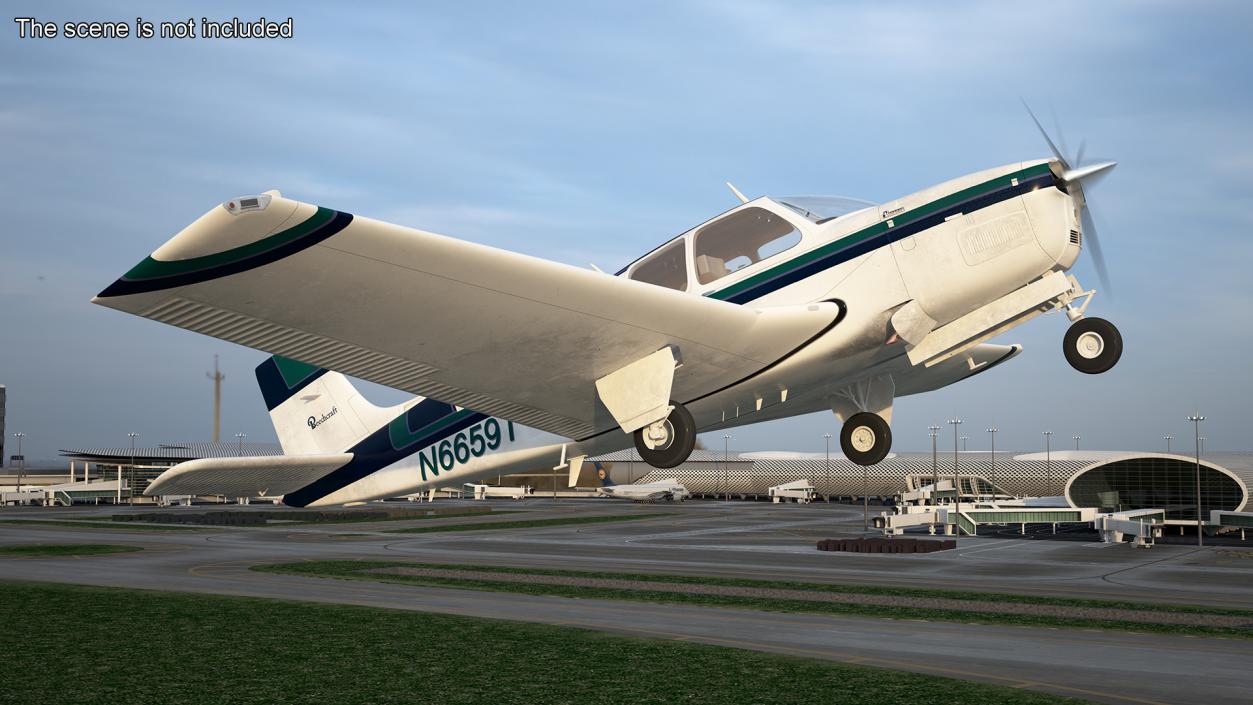 Single Engine Light Aircraft Beechcraft Bonanza 3D