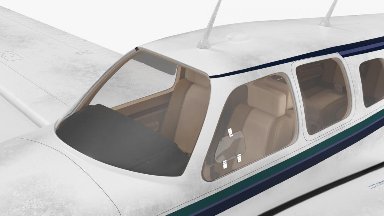 Single Engine Light Aircraft Beechcraft Bonanza 3D