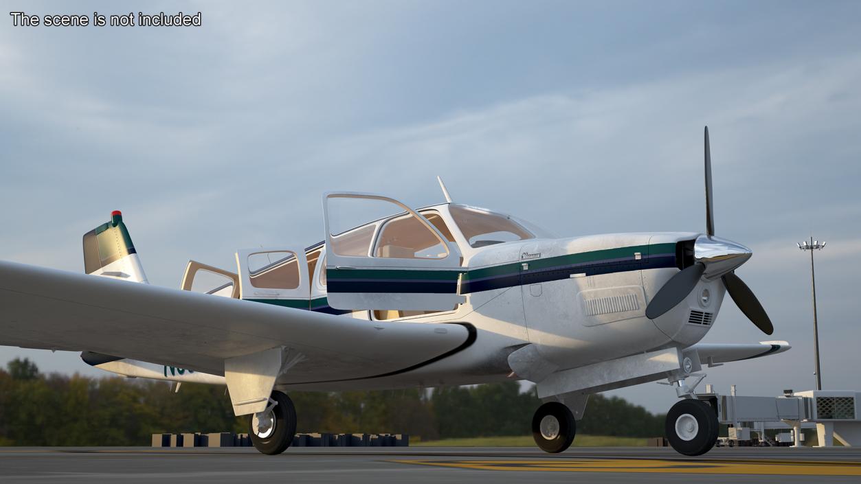 Single Engine Light Aircraft Beechcraft Bonanza 3D