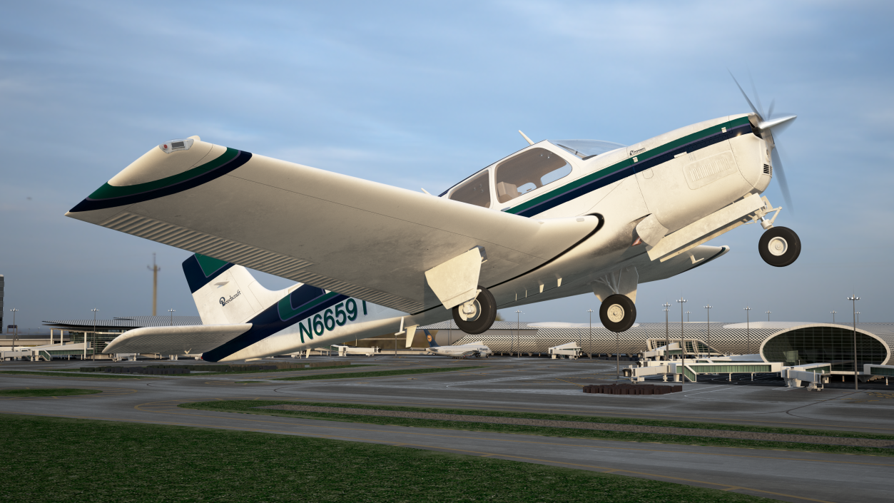 Single Engine Light Aircraft Beechcraft Bonanza 3D