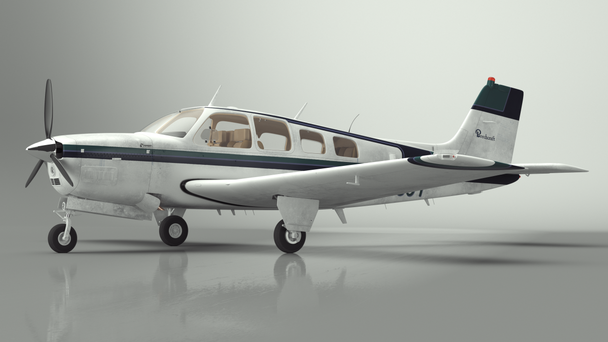 Single Engine Light Aircraft Beechcraft Bonanza 3D