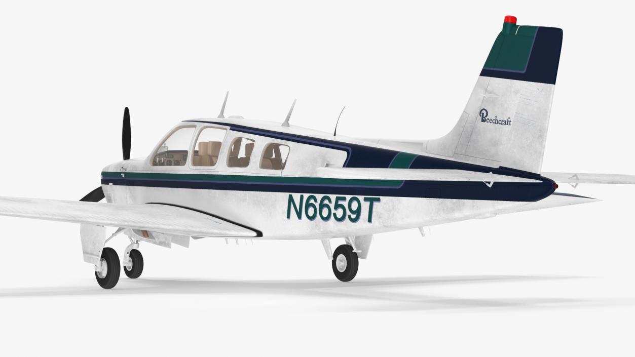 Single Engine Light Aircraft Beechcraft Bonanza 3D