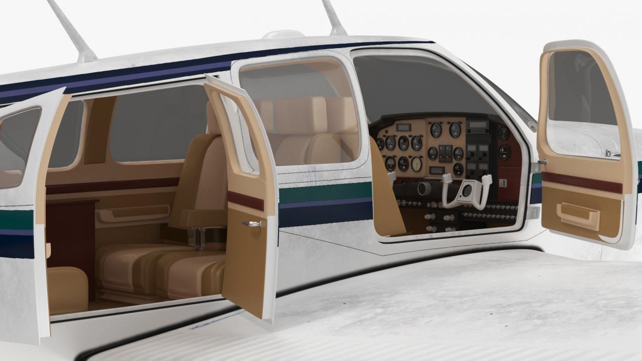 Single Engine Light Aircraft Beechcraft Bonanza 3D