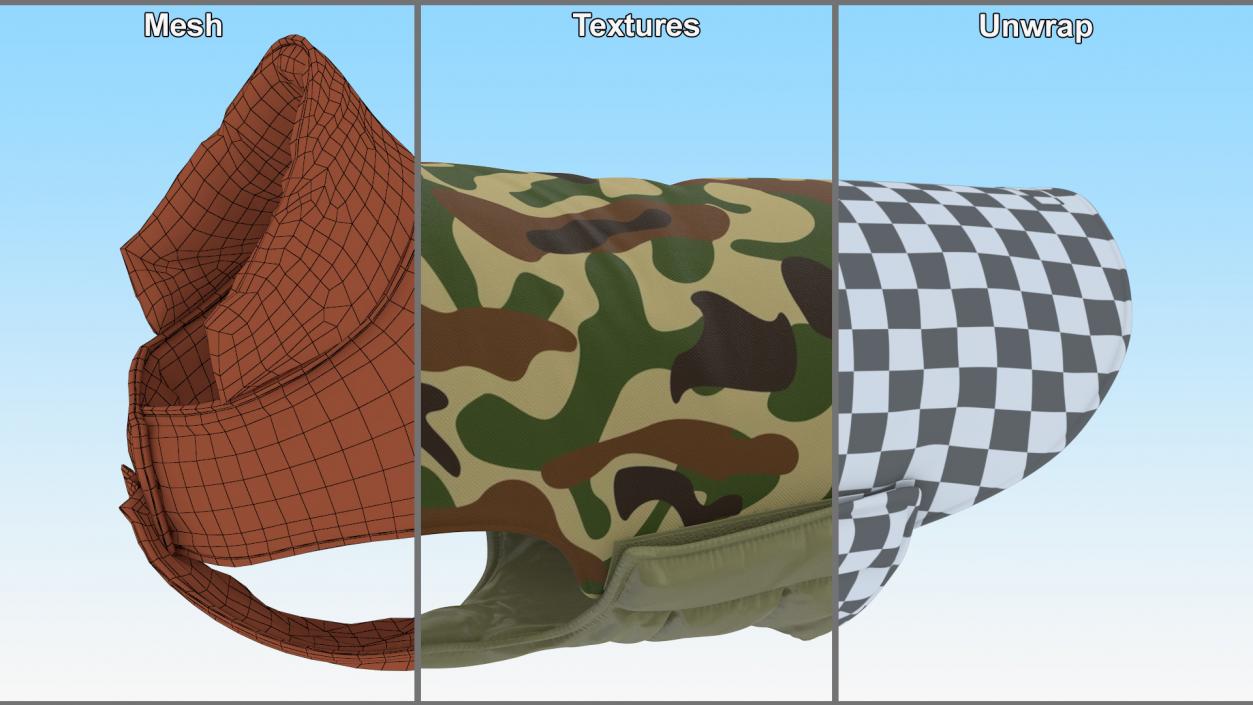 Dog Coat Camouflage 3D model