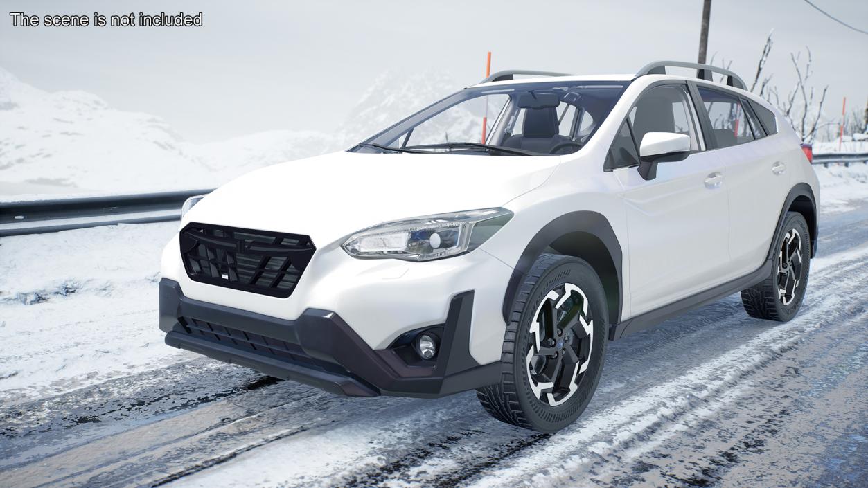 3D Compact Hybrid Crossover White Rigged for Maya