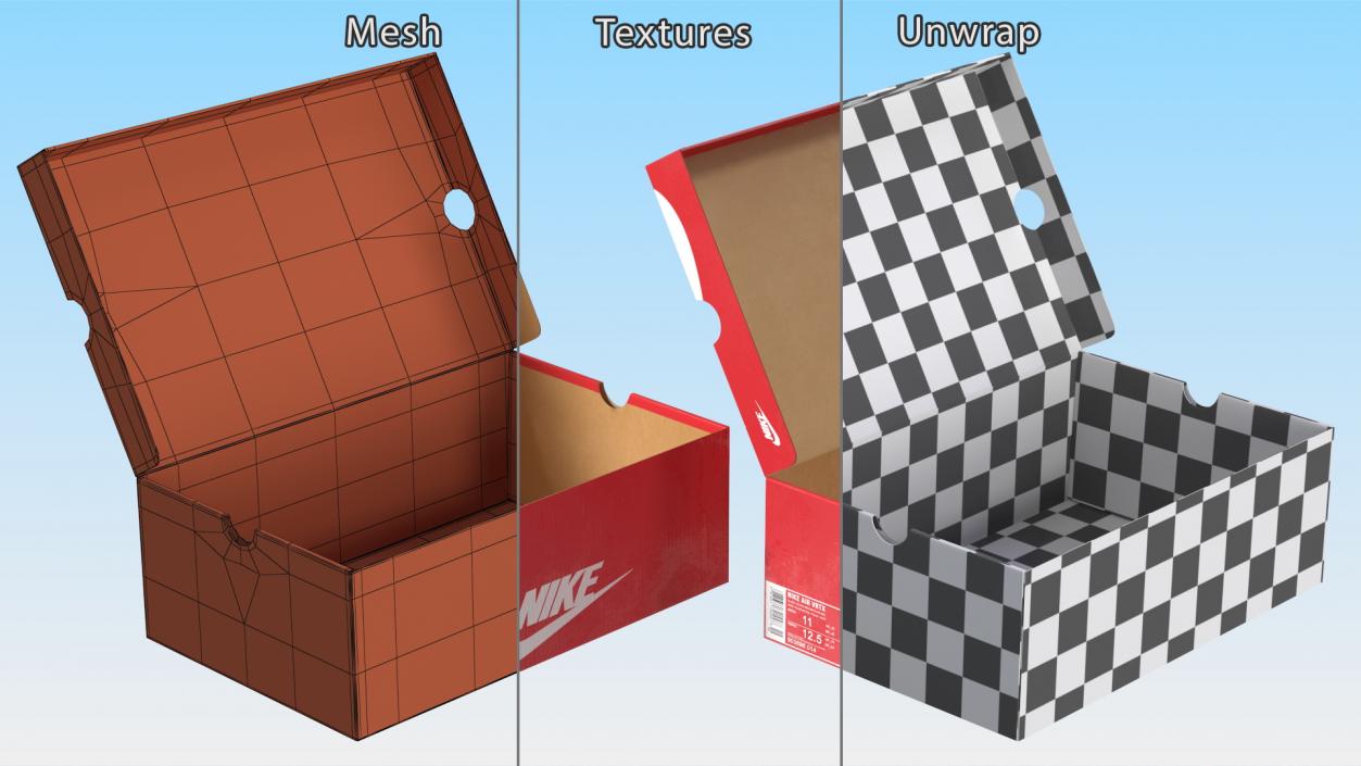 3D Nike Shoe Box Open model