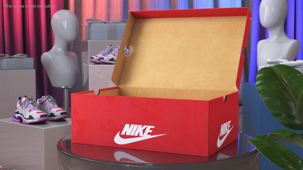 3D Nike Shoe Box Open model