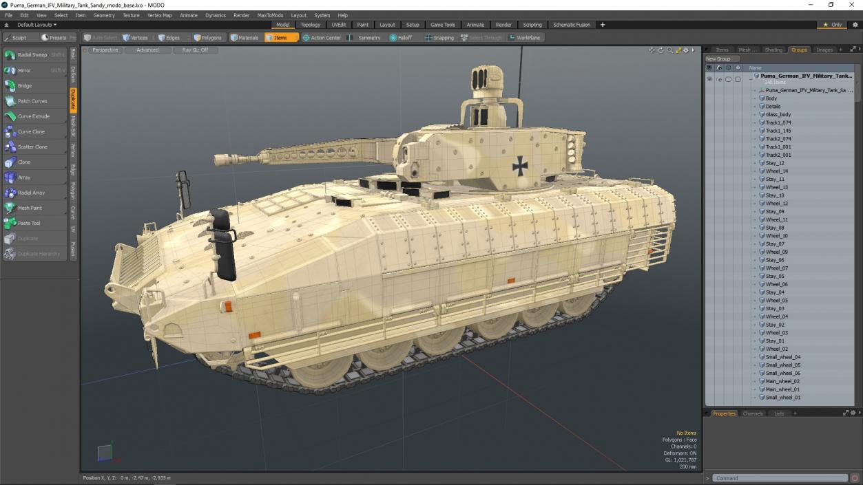 3D model Puma German IFV Military Tank Sandy