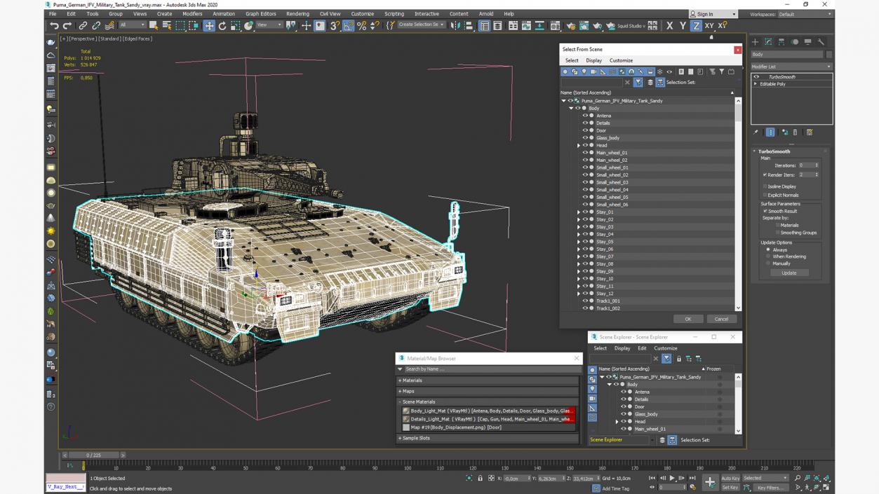 3D model Puma German IFV Military Tank Sandy