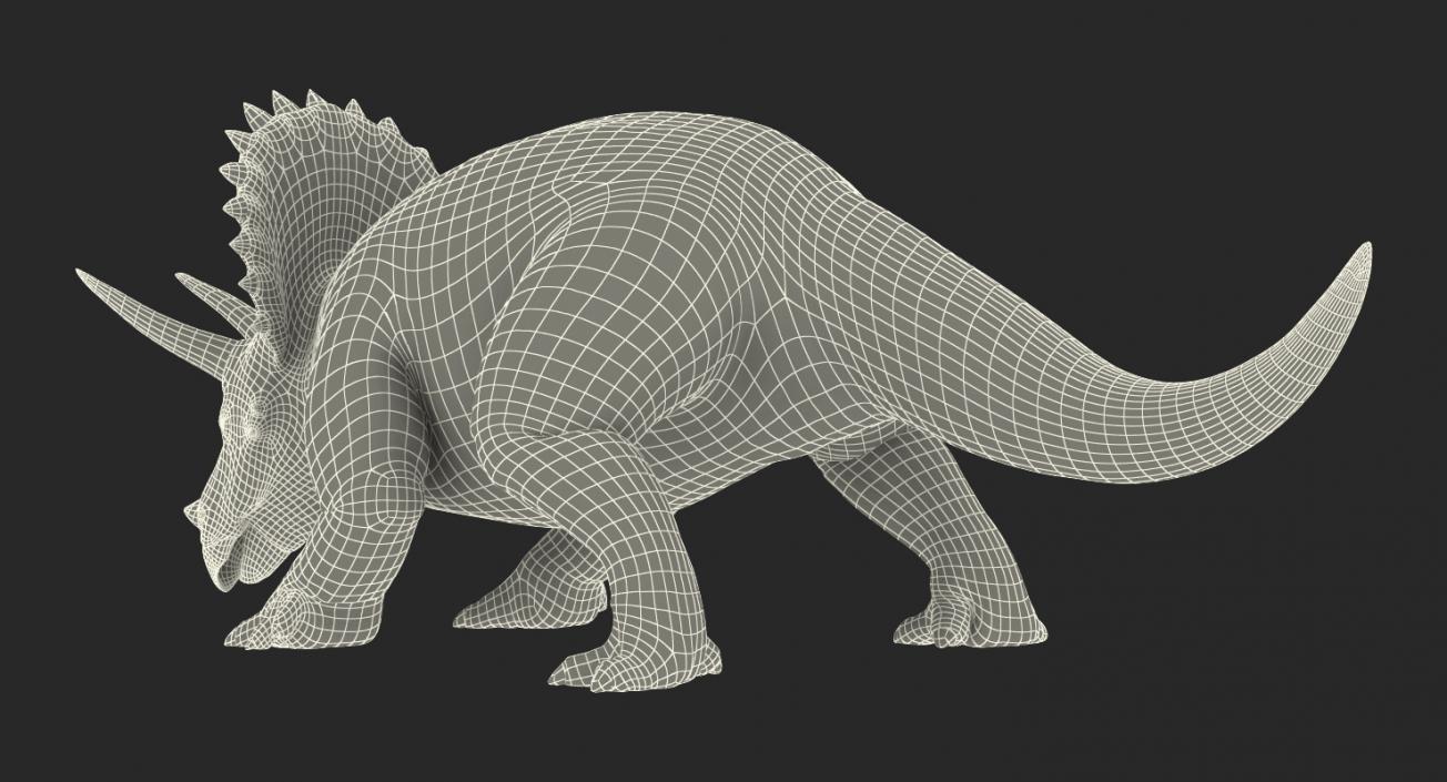 Triceratops Walking Pose 3D model