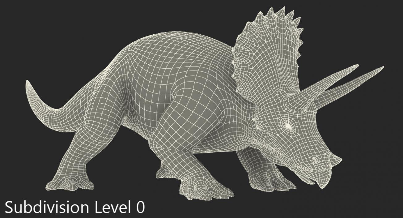 Triceratops Walking Pose 3D model