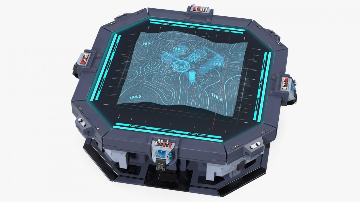 3D Sci Fi Holographic Tables Collection 2 model